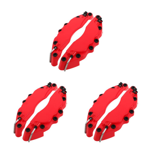3Paires Cache Étrier Rouge ABS, Protection Arrière 2