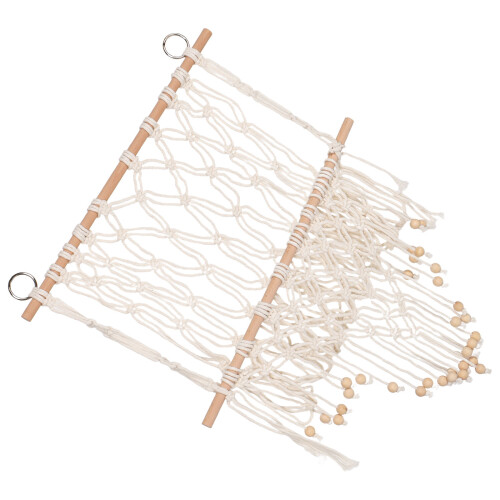 5Pièces Organisateur Suspendu Beige En Macramé Pour