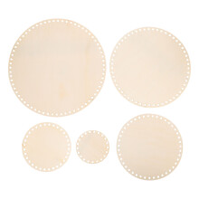 10Pièces Base Panier En Bois Khaki Pour Crochet Tricotage Durable