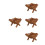 4Pièces En Bois Marron Clair Décor Religieux De Noël 8