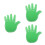 3Pièces Grande Main Eva Vert Pour Animation Cheerleading Party 9