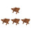 4Pièces En Bois Marron Clair Décor Religieux De Noël 4