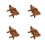 4Pièces En Bois Marron Clair Décor Religieux De Noël 9