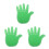 3Pièces Grande Main Eva Vert Pour Animation Cheerleading Party 8