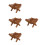 4Pièces En Bois Marron Clair Décor Religieux De Noël 7