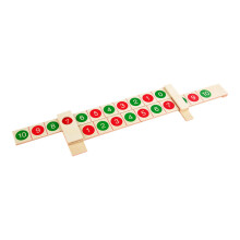 2Pcs Kids Wooden Arithmetic Rulers Multi-Color Educational Math Tools