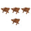 4Pièces En Bois Marron Clair Décor Religieux De Noël 3