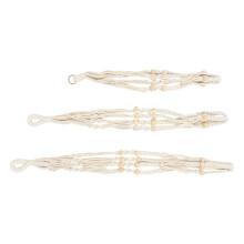 6Sets Durable Cotton Rope Planter Hangers Beige Wall Flowerpot Basket
