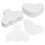 400Pièces Patchs Points Coton Nez Menton Confortables Blancs 6