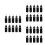 45Pièces Bouteilles Plastique Noires Pointe Fine Pour Colle 9