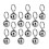 48Pièces Charms Métalliques Pour Collier Animal 3