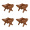 4Pièces En Bois Marron Clair Décor Religieux De Noël 6