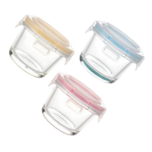 6Pièces Bols En Verre Lidded Pour Usage Varié 1