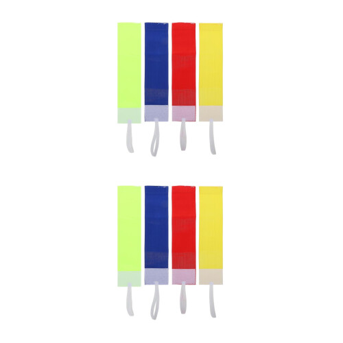 8Pièces Brassards Nylon Élastiques Captains Confortables Colorés 1