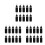 45Pièces Bouteilles Plastique Noires Pointe Fine Pour Colle 10