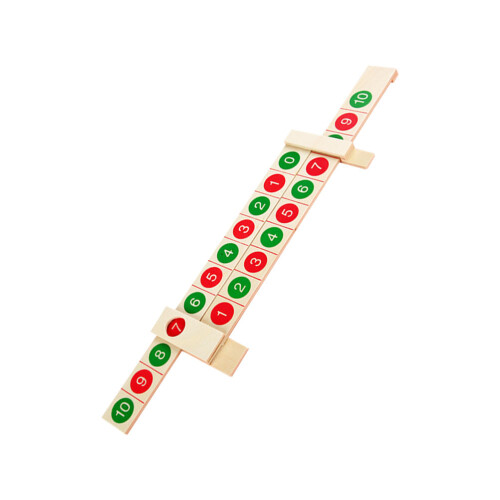 2Pcs Kids Wooden Arithmetic Rulers Multi-Color Educational Math Tools 1