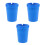 3Pièces Cendrier Auto Portable Bleu Plastique Compact Pour 4