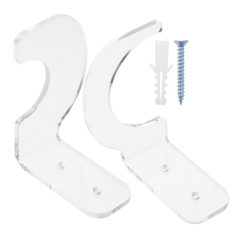 6Paires Support Mural En Transparent Pour Bâtons De Baseball 2