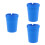 3Pièces Cendrier Auto Portable Bleu Plastique Compact Pour 5