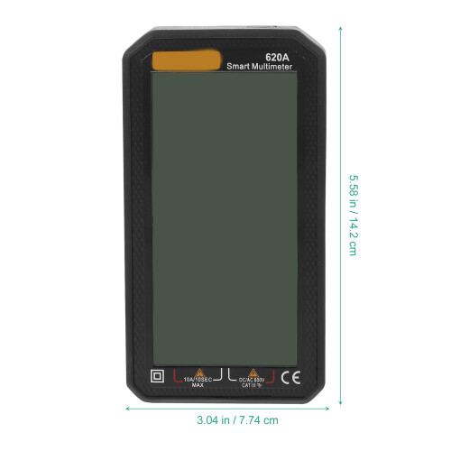 2Pièces Multimètre ABS Noir Portable Durable 1
