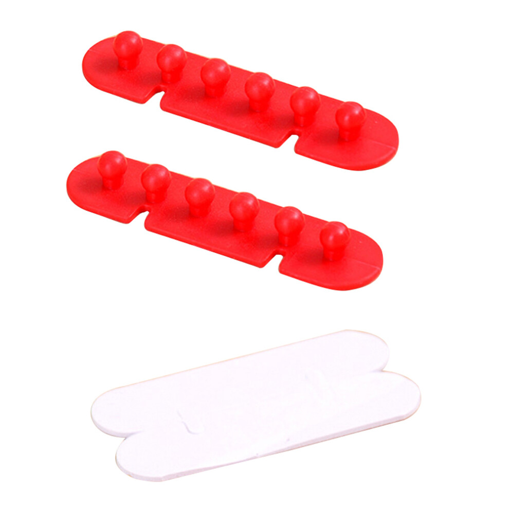4Pcs Colorful Wire Organizers With Adhesive For Desktop Cable Control 3633118352494