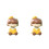 2Pièces Figurines Cartoon Printanières Résine Multiusage Décor 3