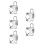 5Pcs Universal Motorcycle Lock Aluminum Anti-Theft Combination 8