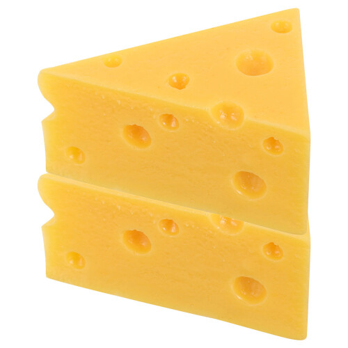 6Pcs Resin Simulation Cheese Model Yellow Decorative Food Model Props