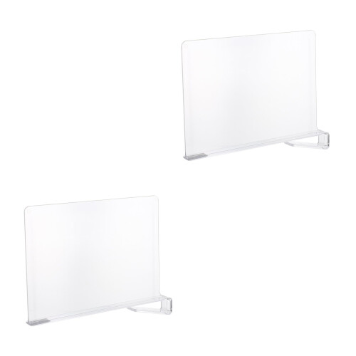 2Pcs Transparent Acrylic Closet Shelf Divider Organizer for Clothes 2