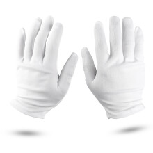 2Pcs Foxnovo White Nylon Protective Gloves Lightweight Film Handling