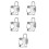 5Pcs Universal Motorcycle Lock Aluminum Anti-Theft Combination 4