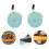 16Pcs Easy-Install Sky-Blue PP Stroller Replacement Wheels with Swivel 11