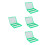 4Pcs Waterproof Plastic with Transparent Lid Green Storage 10