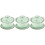 3Sets Portable Ceramic Water Mug Handheld Tea Cup with Lid Light Green 6