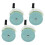 16Pcs Easy-Install Sky-Blue PP Stroller Replacement Wheels with Swivel 3