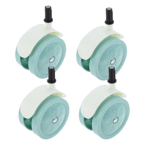 16Pcs Easy-Install Sky-Blue PP Stroller Replacement Wheels with Swivel 1