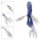 2Pcs Lightweight Blue Fencing Epee Wires Durable PVC Copper Cables 10