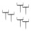 6Pcs Black Adjustable Metal Pipe Brackets for Outdoor Gutter Support 5