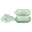 3Sets Portable Ceramic Water Mug Handheld Tea Cup with Lid Light Green 3