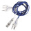 2Pcs Lightweight Blue Fencing Epee Wires Durable PVC Copper Cables 3