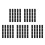 100Pcs Black Replacement Sponge Filter for Fish Tank Filtration 4