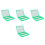 4Pcs Waterproof Plastic with Transparent Lid Green Storage 5