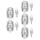 5Pcs Iron Toggle Latch Hasp Silver Suitcase Lock Buckle for Gift Boxes 6