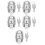 5Pcs Iron Toggle Latch Hasp Silver Suitcase Lock Buckle for Gift Boxes 5