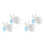 4Pcs Reusable White Plastic Water Spout for Coolers Adjustable Flow 10