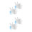 4Pcs Reusable White Plastic Water Spout for Coolers Adjustable Flow 4