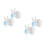 4Pcs Reusable White Plastic Water Spout for Coolers Adjustable Flow 6