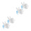 4Pcs Reusable White Plastic Water Spout for Coolers Adjustable Flow 8