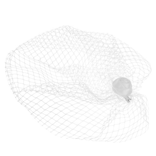 5St Wit Mesh Bruidssluier Met Haarklem Vrouwen Bruiloft 1