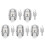 5Pcs Iron Toggle Latch Hasp Silver Suitcase Lock Buckle for Gift Boxes 7